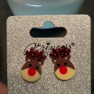 Reindeer earrings Christmas earrings new